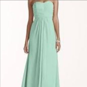 David's Bridal mint size 4 strapless